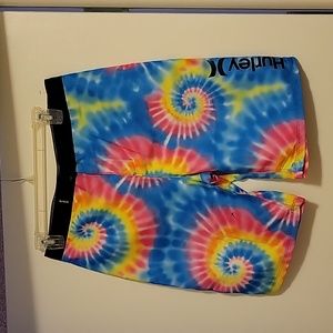 NWT: Hurley Boys Tie-Dye Boardshorts